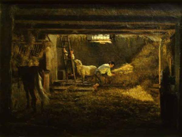 Filippo Palizzi Interno duna stalla oil painting picture